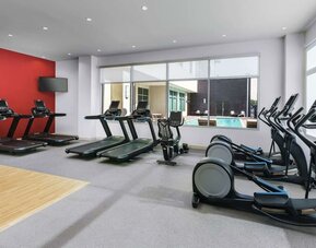 Well equipped fitness center at Hilton Garden Inn Sunnyvale.