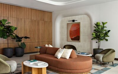 Lounge seating at Kimpton Theta New York - Times Square.