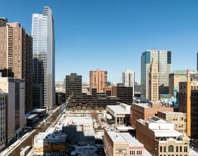 View from room at 	Home2 Suites By Hilton Denver Downtown Convention Center.
