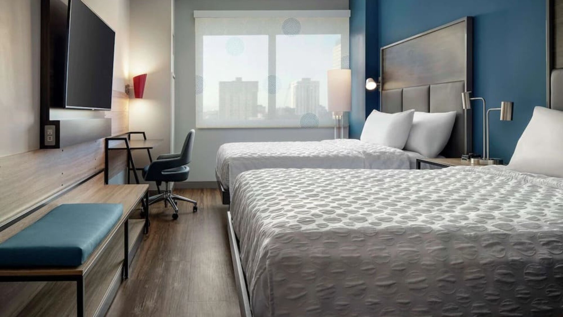 Day use twin room at Tru By Hilton Denver Downtown Convention Center.