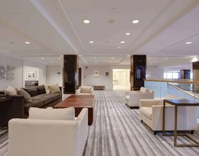 Lounge area at Hilton Newark Airport.