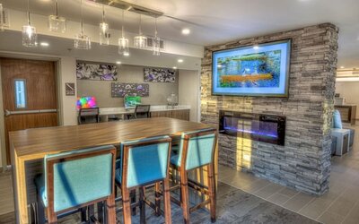 Lobby workspace at Sleep Inn Oakbrook Terrace.