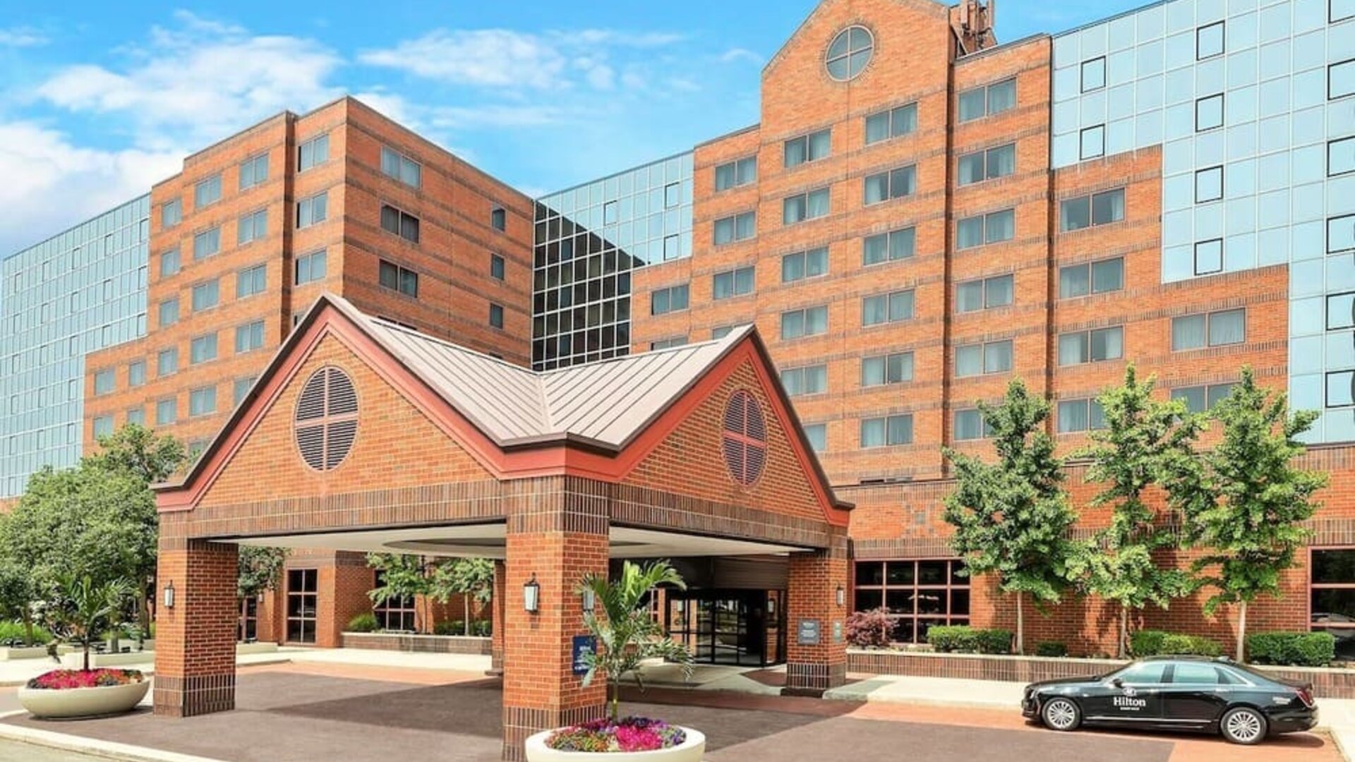 Entrance at Hilton Short Hills.