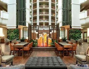 Hotel lobby at Embassy Suites By Hilton Convention Center Las Vegas.