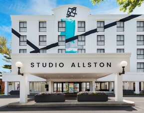 Hotel exterior at Hotel Studio Allston.