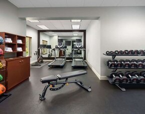 Fitness center at Homewood Suites By Hilton Miami Airport-Blue Lagoon.