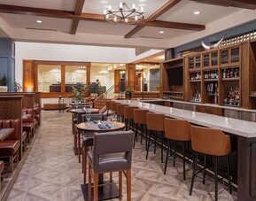 Hotel bar at Hilton San Antonio Hill Country.
