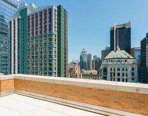 Rooftop terrace at Hampton Inn Manhattan/Times Square Central.