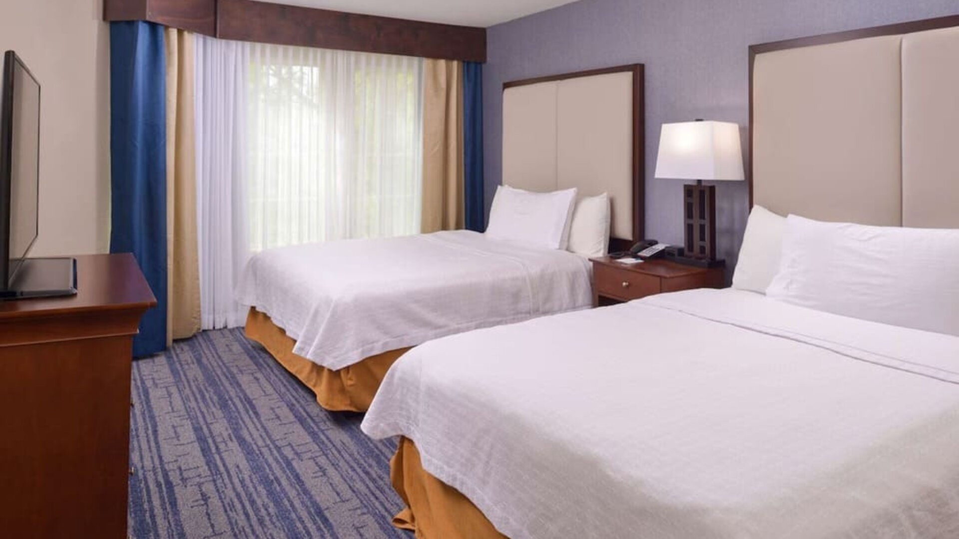 Day use twin room at Homewood Suites By Hilton Dallas-Lewisville.