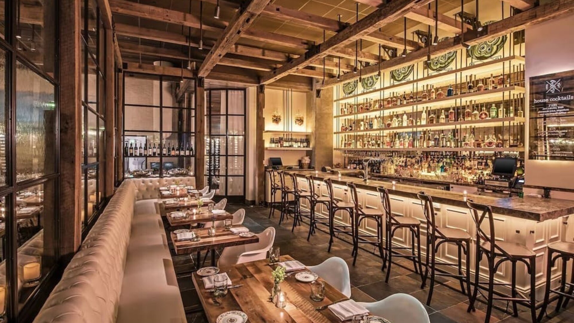 On-site bar and dining area at Le Méridien Columbus, The Joseph.