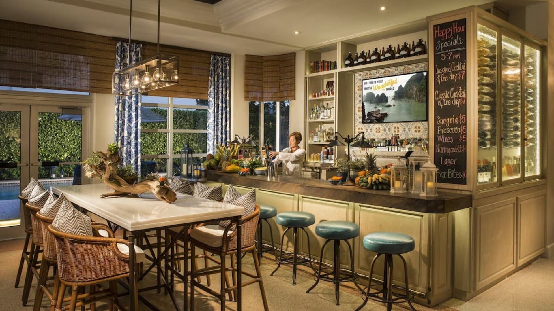 On-site bar at Circa 39 Hotel.