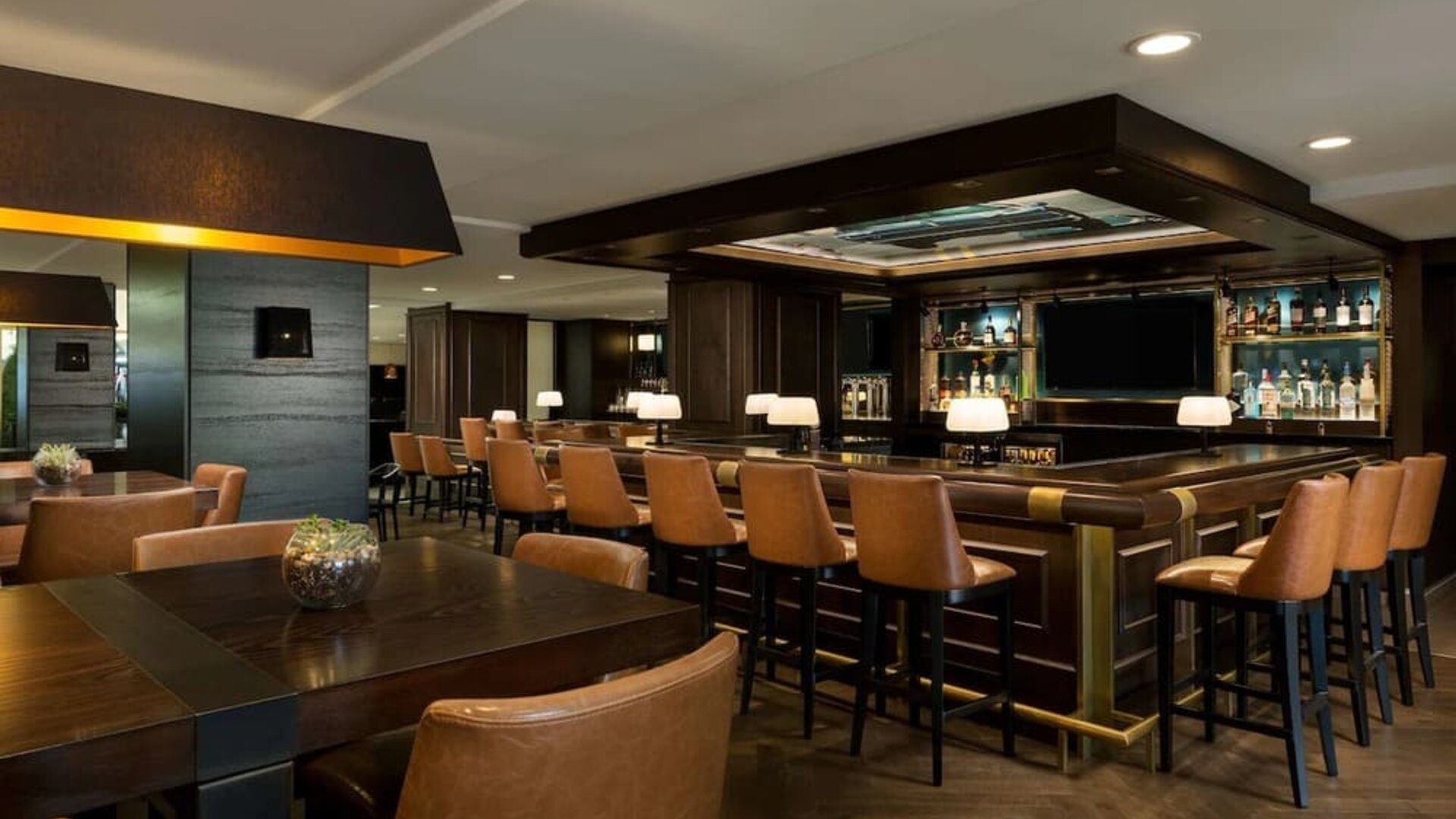 On-site bar and lounge area at Stanford Court San Francisco.