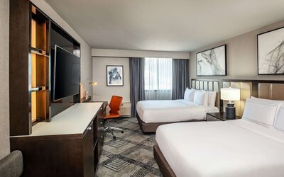 Day use twin room with work desk at DoubleTree By Hilton Washington DC North/Gaithersburg.