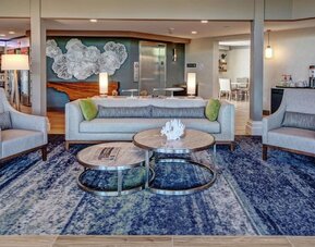 Hotel lobby at Hampton Inn Vallejo.