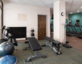 Well equipped fitness center at Holiday Inn Express Towson Baltimore North.