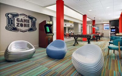 Game room at Hotel Caza.