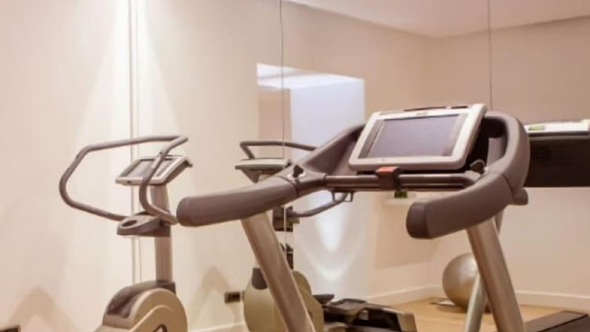 Fitness center at The Irish Inn Boutique Hotel.