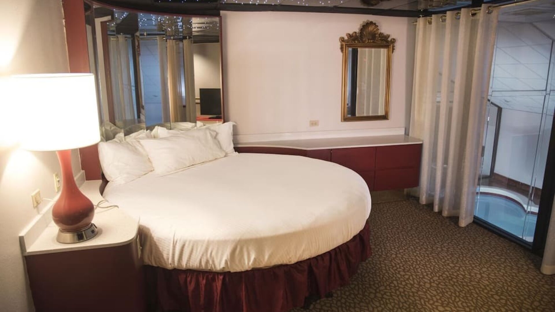 Romantic king room at Cove Haven Resort.