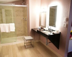 Guest bathroom at Cove Haven Resort.