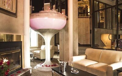 Lobby seating at Cove Haven Resort.