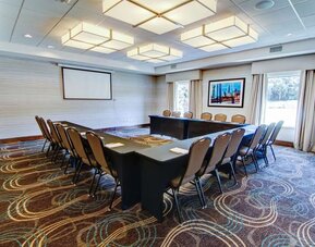 Professional meeting room at Hampton Inn & Suites Trophy Club - Fort Worth North, TX.