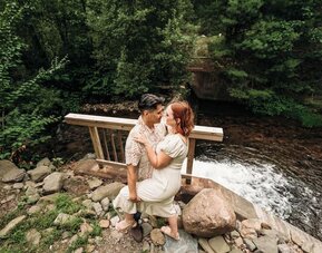 Romantic garden walks at Paradise Stream Resort.