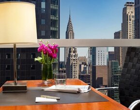 Work desk at Millennium Hotel Broadway Times Square.