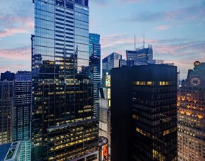 Skyscrapers at Millennium Hotel Broadway Times Square.