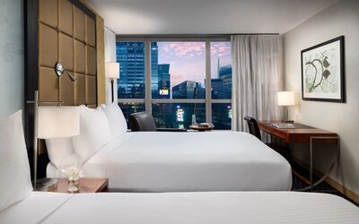 Queen beds at Millennium Hotel Broadway Times Square.