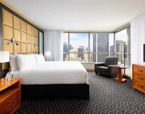 Romantic king room at Millennium Hotel Broadway Times Square.