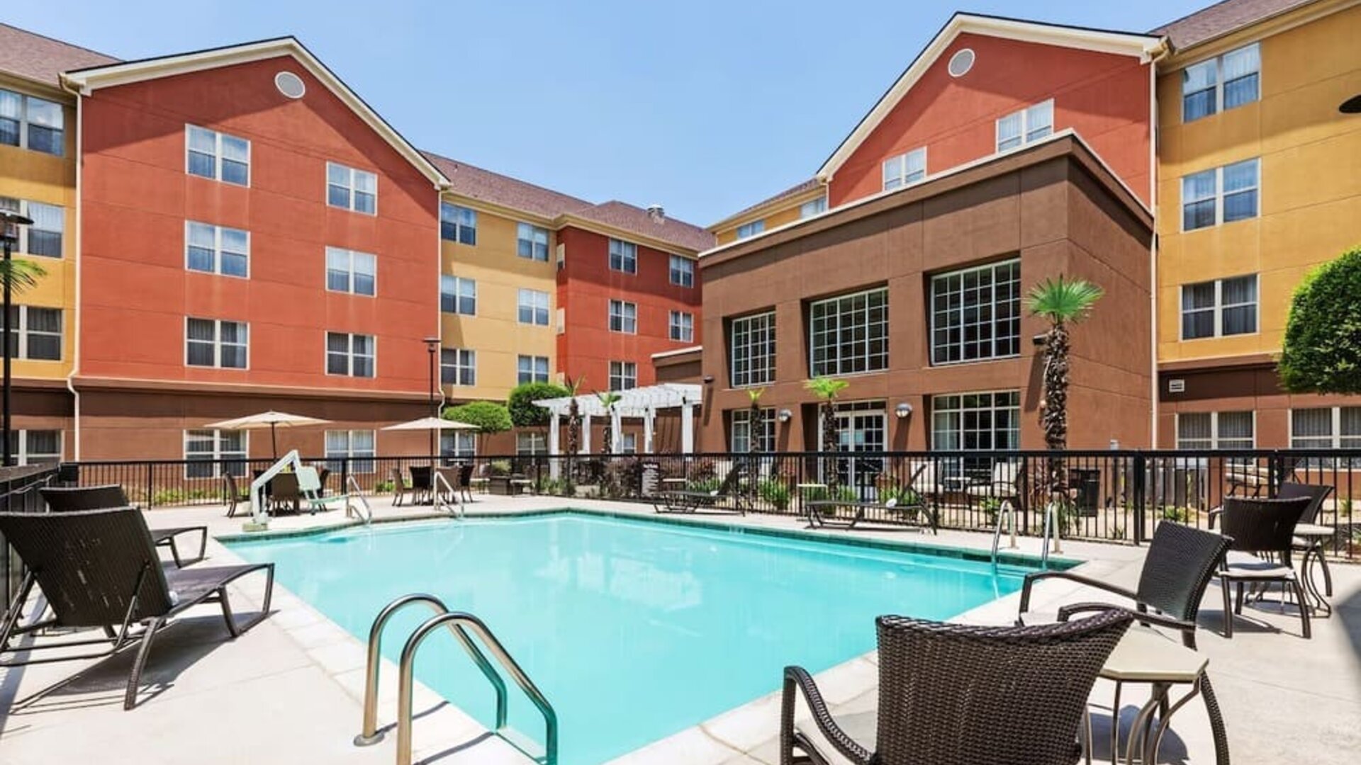 Outdoor pool at Homewood Suites By Hilton Shreveport.