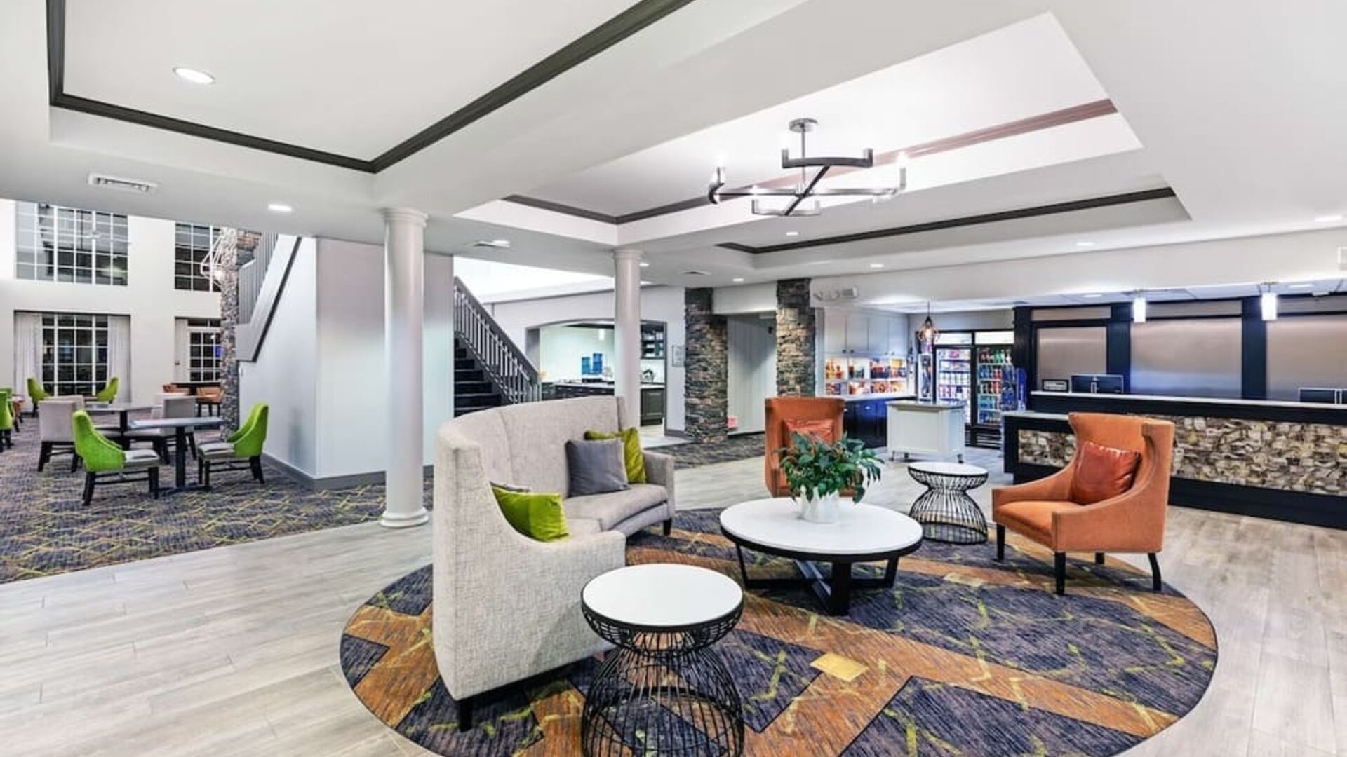 Lobby seating at Homewood Suites By Hilton Shreveport.