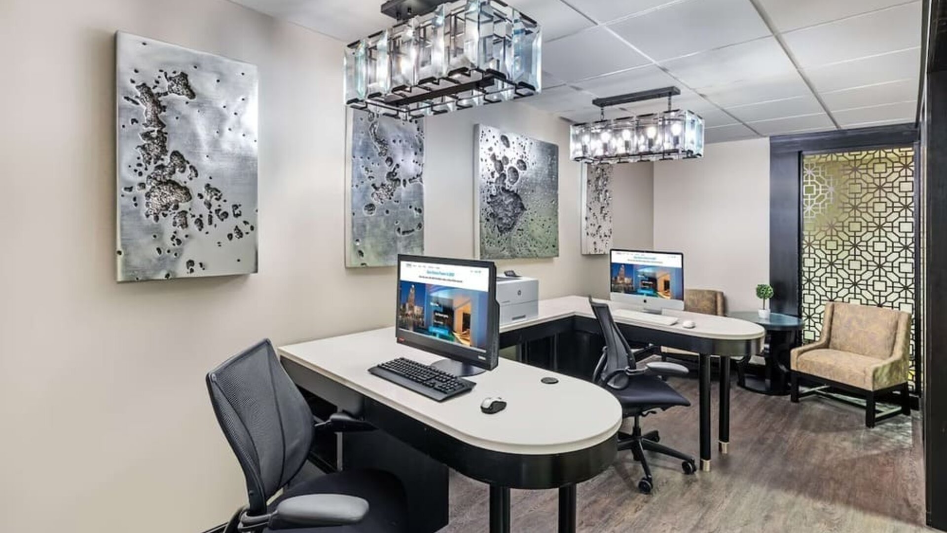 Business center at Homewood Suites By Hilton Shreveport.