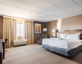 Bright and spacious day use room with work desk at Wyndham Omaha.