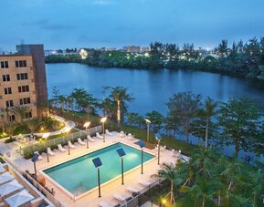 Aerial exterior view of Element Miami International Airport.