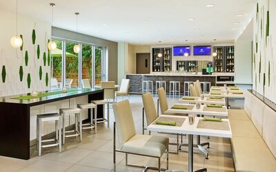 On-site bar and restaurant at Element Miami International Airport.