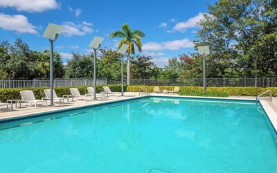 Outdoor pool at Element Miami International Airport.