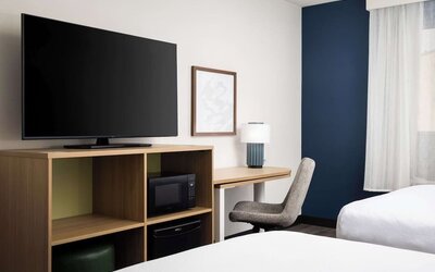 Day use room with queen beds at Spark By Hilton Guelph.