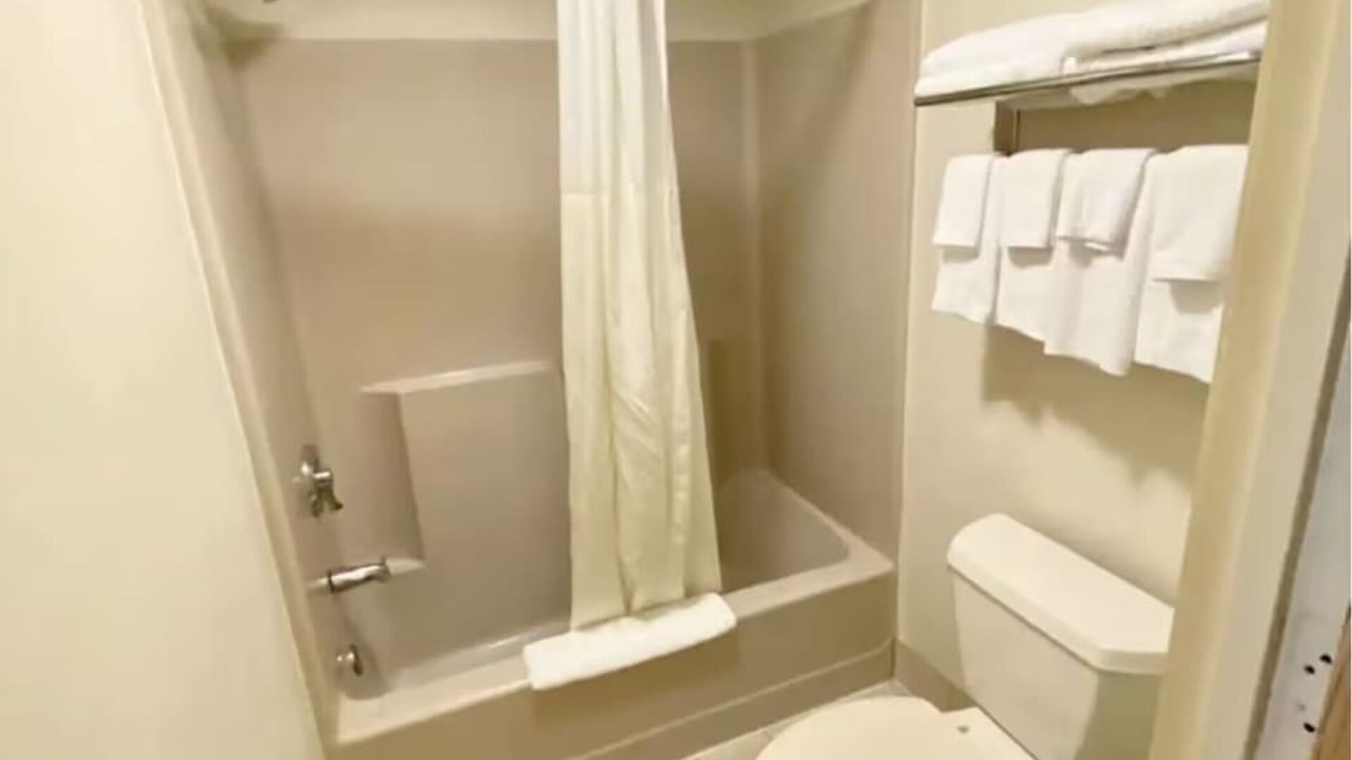 Guest bathroom at Hibiscus Inn & Suites.