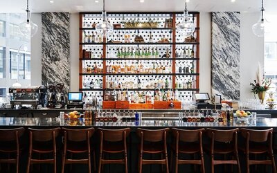 Hotel bar at The Candler Hotel Atlanta, Curio Collection By Hilton.