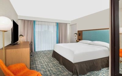 Day use room with work desk at The Anaheim Hotel.