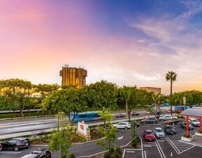 Spacious parking area at The Anaheim Hotel.