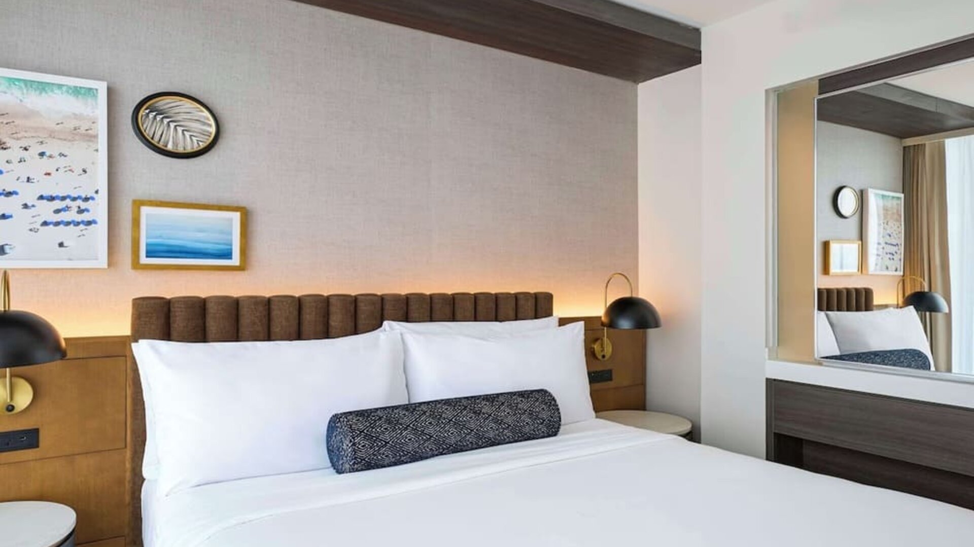 King bed at Hyatt Centric Miami South Beach.