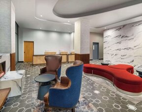 Lobby seating at DoubleTree By Hilton Long Island City, NY.