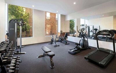 Fitness center at DoubleTree By Hilton Long Island City, NY.