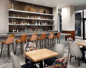 Hotel bar at DoubleTree By Hilton Long Island City, NY.