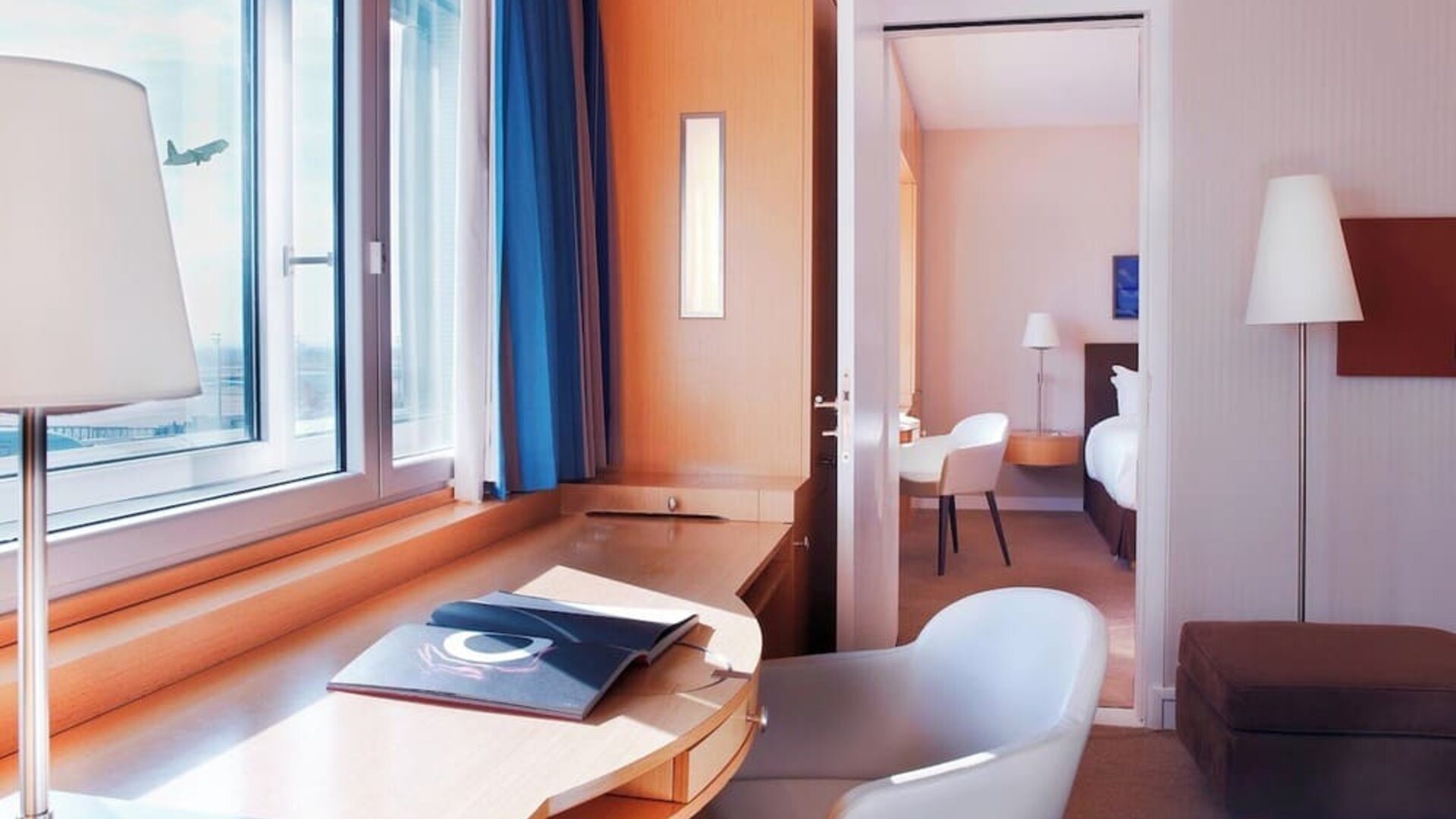 Day use room at Sheraton Paris Charles De Gaulle Airport Hotel.