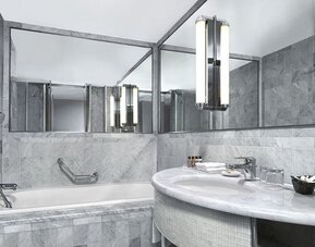 Day use room at Sheraton Paris Charles De Gaulle Airport Hotel.