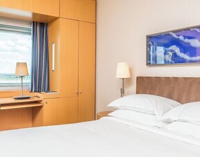 Day use room at Sheraton Paris Charles De Gaulle Airport Hotel.