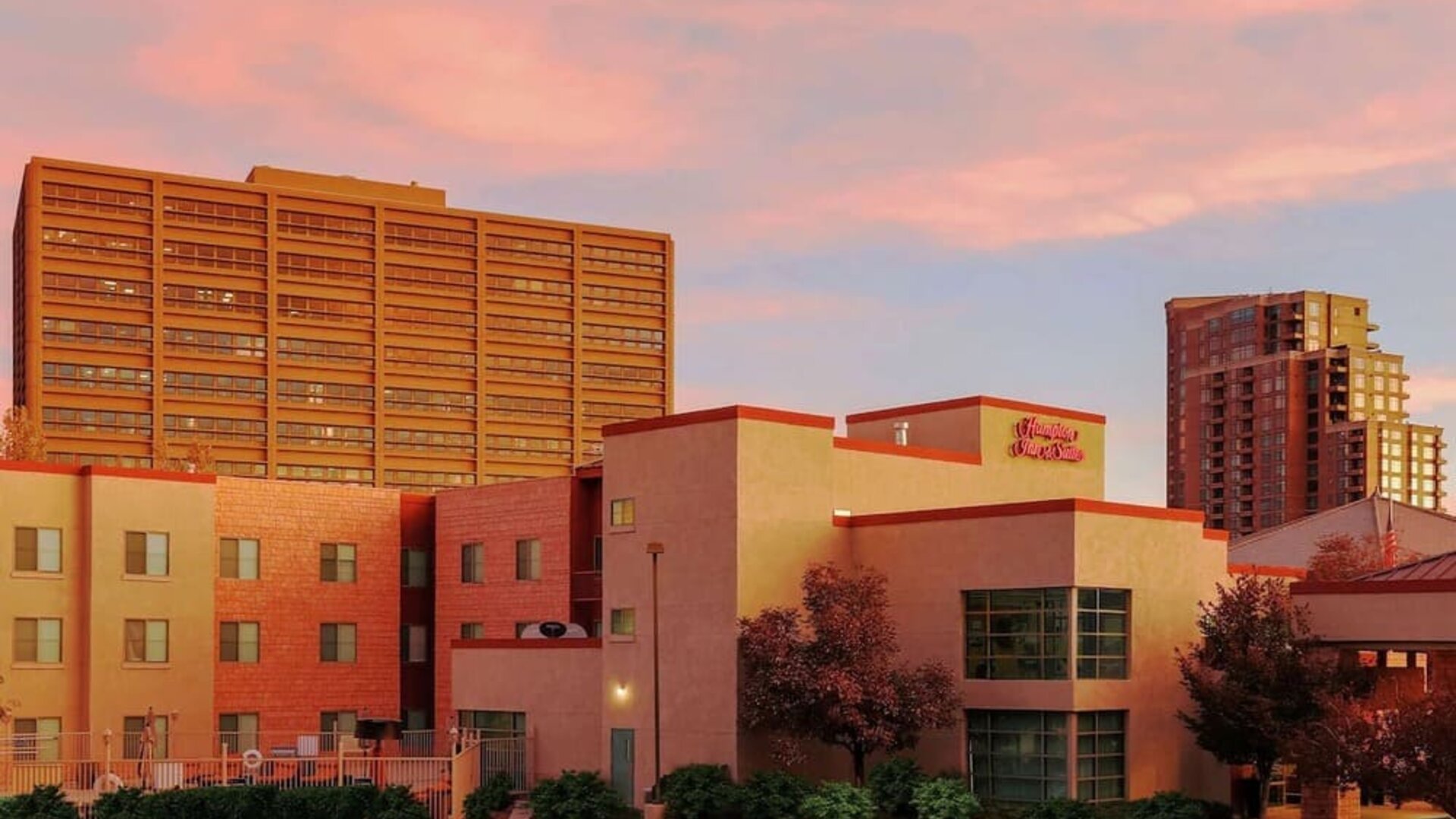 Hotel exterior at Hampton Inn & Suites Denver Tech Center.